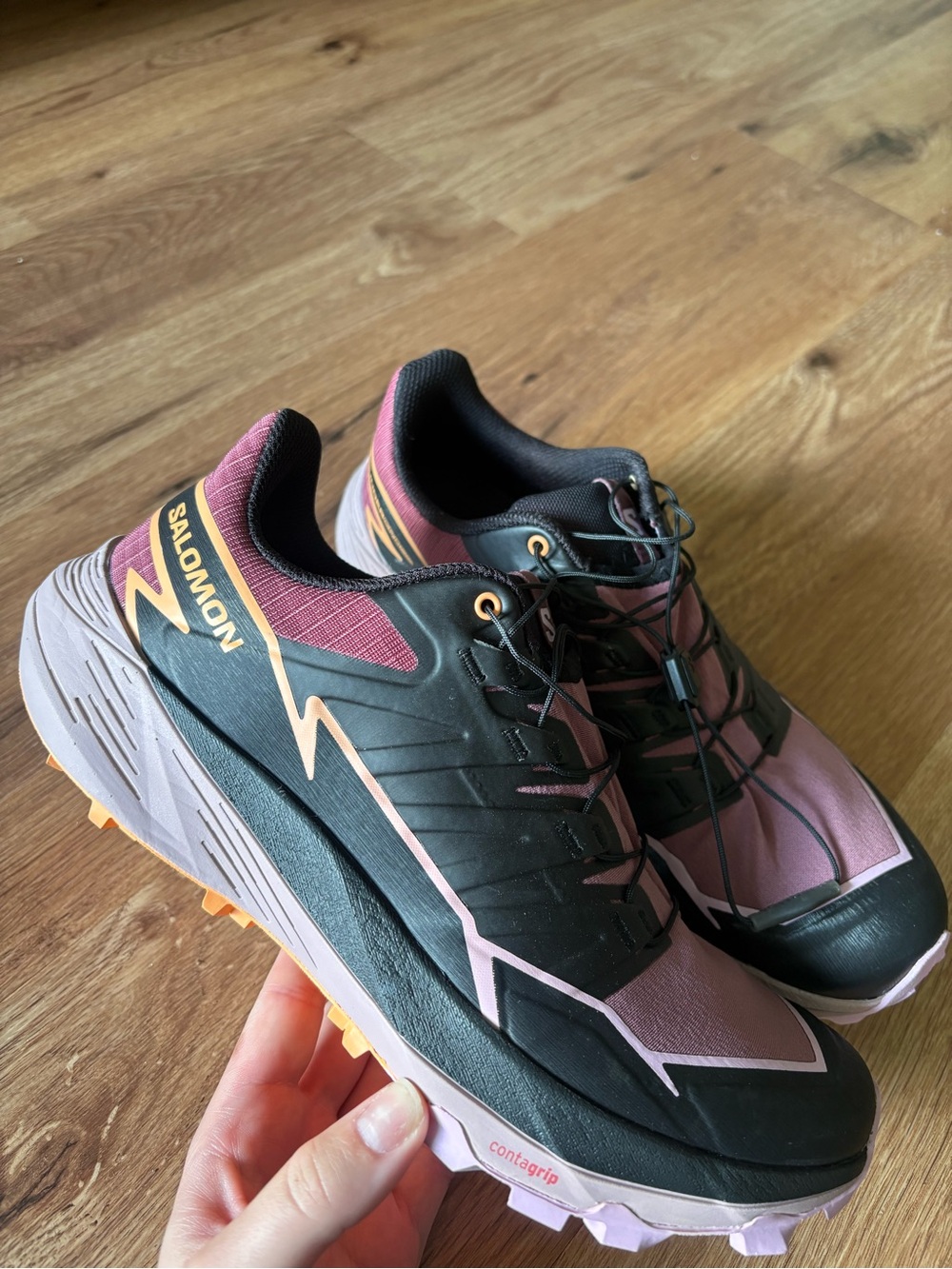 Salomon Women's Pink, Black & Gold Trail Running Shoes